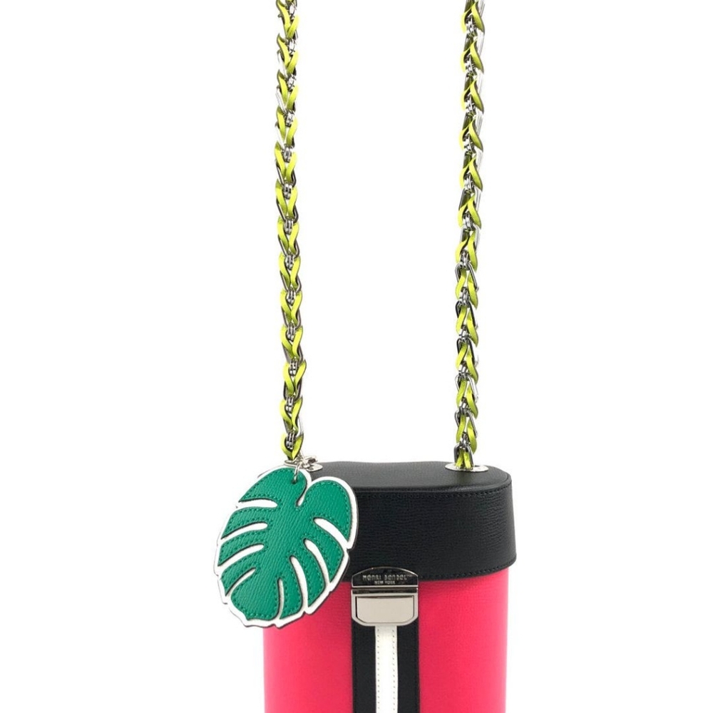 HENRI BENDEL Pink/Black Tropical Bucket Bag  NWOT LIMITED EDITION - Picture 4 of 5
